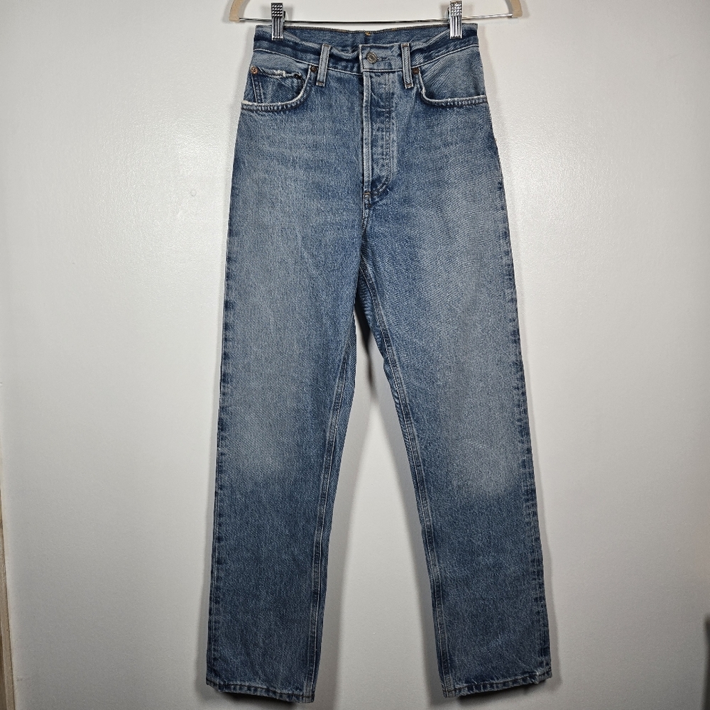 Agolde 90s Pinch Loose Straight Leg Button Fly Denim Jeans Size 24 ALTERED WAIST